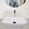 Bonkaso Ceramica Bathroom Basin Designer Glossy Finish Table Top Ceramic Wash Basin460 X 345 X 130 Mm (18 X14) 8Kg(Cosmo3035)