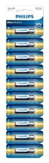 PHILIPS AA Ultra Alkaline 10 Pack (10 nos. Per Strip), Blue,LR6E10TS/97