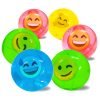 Vgrassp Emoji Faced 2.5 Inch Diameter Led Light Up Bouncy Ball Toy For Kids – Blinking Colorful Lights When Bounced – Return Gift – Color And Emoji Design As Per Stock (Pack Of 6)