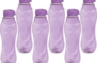 Milton Grammy Pet Water Bottle Set Of 6, Purple 1000 Ml Bottle(Pack Of 6, Purple, Plastic)