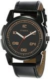 Amazon Brand – Symbol Men Faux Leather Analog Black Dial Watch-Az-Sym-Ss21A-02B, Band Color-Black