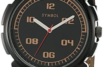 Amazon Brand – Symbol Men Faux Leather Analog Black Dial Watch-Az-Sym-Ss21A-02B, Band Color-Black