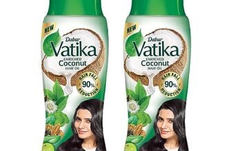 Dabur Vatika Enriched Coconut Hair Oil – 600Ml (Pack Of 2,300Mlx2)|For Strong,Thick&Shiny Hair|Clinically Tested To Reduce 90% Hairfall In 4 Weeks|Prevents Dull&Damaged Hair|Enriched With 10 Herbs
