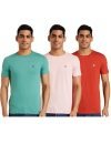 Cazibe Men Regular Fit T-Shirt (Pack Of 3) S.Green/Orange/Pink Xl