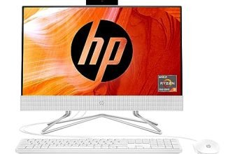 Hp All-In-One Pc Amd Ryzen 3 3250U 22-Inch(54.6 Cm) Fhd Anti-Glare Desktop (4Gb Ram/512Gb/Win 11/Wired Keyboard&Mouse Combo/Mso/Hd Privacy Camera/Snow White) 22-Dd0786In,Windows 11 Home
