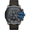 Diesel Nylon Mega Chief Analog Grey Dial Men Watch-Dz4500, Black Band