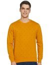 Amazon Brand – Symbol Men’s Cotton Blend round neck Sweatshirt (AW19MNSSW64_Amber Gold_L)