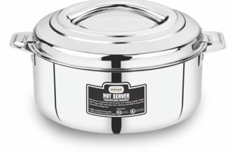 Paras Homeware Hot Server Steel Casserole|Food Grade | Easy To Carry | Easy To Store For Rice, Gravy, Curry|3500Ml