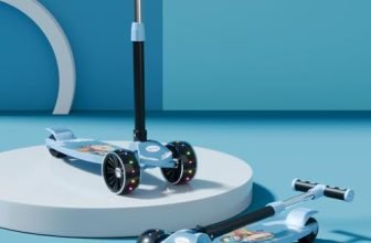 Lifelong Scooter For Kids 3+ Years – Foldable Kids Scooter With Led Wheels & Adjustable Height – Kick Scooter Capacity 50Kg- Baby Scooter Toys For 3+ Year Old Boy & Girl Skate Scooter, Blue & Black