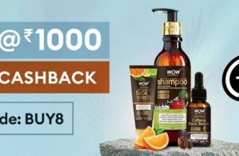Wow deal : Buy Any 8 Products @1000 + ₹50 Wow Cashback On Every Order.Use Code : BUY8Link 1 : Link 2 :
