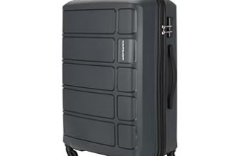 Kamiliant American Tourister Harrier 56 Cms Small Cabin Polypropylene (Pp) Hard Sided 4 Wheeler Spinner Wheels Luggage Suitcase (Grey)