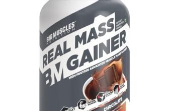 Bigmuscles Nutrition Real Mass Gainer [1Kg, Chocolate] | Lean Whey Protein Muscle Mass Gainer | Complex Carbohydrates, | 1000 Calories | Reduces Muscle Breakdown | Boosts Metabolism