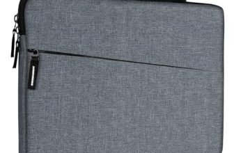 Amazon Basics Laptop Bag Sleeve Case Cover Pouch with Handle for Men & Women | 15.6 Inch Laptop with Padded Laptop Compartment | Zipper Closure | Water Repellent Nylon Fabric (Grey)