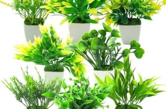 fancymart Artificial Potted Plants Set of 8 Pack Leaves, Small Faux Plants for Home Decor | Office Decor | |Restaurants |Gifts