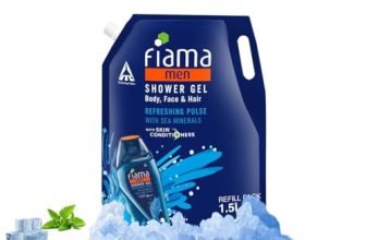 Fiama Men Body Wash Shower Gel Refreshing Pulse, 1.5L Body Wash Refill Pack For Men With Skin Conditioners & Sea Minerals For Moisturized Skin, Skin Friendly Ph, For All Skin Types
