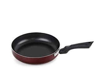 Cello Non Stick Induction Base Frying Pan/Tapper Pan, 220 Mm, Cherry,Aluminium