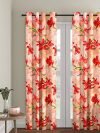 Cortina Latest Floral Printed Polyester Door Curtain For Bedroom, Living Room -Single-7Ft.