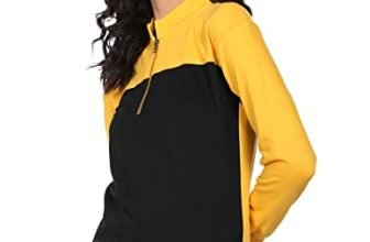 Newport Women’S Polyester Hooded And Crew Neck Sweatshirt (Npwwpss20003Y06_Yellow_M)