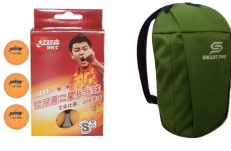 Dhs Tt Ball S-S1840By 2 Star Y Supermarket (6 Pcs Box) 48 Pcs With Smart Pro Tt Special Cover Speed Green