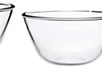 Amazon Brand – Solimo Mixing/Serving Borosilicate Glass Solid Bowl Set (3 Pieces, 1600Ml, 1100Ml, 550Ml), Transparent