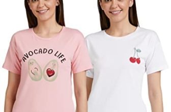 Amazon Brand – Eden & Ivy Women’S Solid Regular T-Shirt (Pack Of 2) (Eniss22Wte501_Pink & White1 M)
