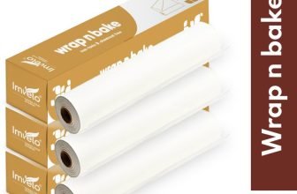 Imvelo Wrap N Bake Butter Paper | 20 Mtr | Microwave & Oven Safe | Wrapping & Baking Parchment Paper(Pack Of 3, 60 M)