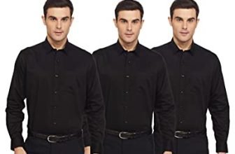 Amazon Brand – Symbol Men’S Solid Regular Formal Shirt (Pack Of 3) (Ss20-Sym-Fs-01_Epp-1C_Black 40)