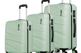 Safari Persia 8 Wheels Set Of 3 (Cabin + Medium + Large) Trolley Bags Hard Case Polycarbonate 360 Degree Wheeling Luggage, Travel Bags, Suitcase For Travel, Trolley Bags For Travel, Jade Green