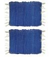 Status Cotton Doormat Blue 12 X 18 Inch Pack Of 2 Pc