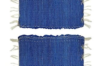 Status Cotton Doormat Blue 12 X 18 Inch Pack Of 2 Pc