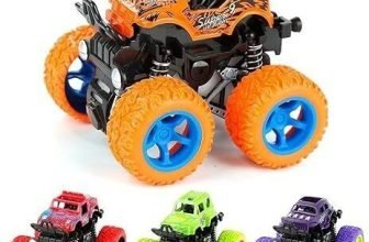 Zunbella 4Wd Mini Monster Friction Powered Trucks For Kids With Big Rubber Tyres(Multicolor)
