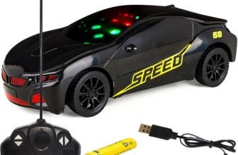 Caddle & Toes Famous Car Remote Control 3D With Led Lights, Chargeable(Black)