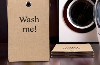 Kuber Industries Clothes Basket (75 Ltr) Toy Storage Box | Velcro Lid (Jute Fabric) Foldable Laundry Basket | Clothes Dress Bin | Storage Box With Ring | Washing Cloth Basket | Brown