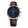 Tommy Hilfiger Men Leather Analog Blue Dial Watch-Th1791399/Neth1791399, Band Color-Brown