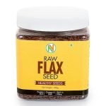 NatureVit Raw Flax Seeds 250g – Alsi Seeds | Fibre Rich | Flax Seeds for Hair Growth | Seeds for Eating
