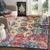 Amazon Brand – Umi Contract 3 X 5 Feet Multi Printed Vintage Persian Carpet Rug Runner For Bedroom/Living Area/Home With Anti Slip Backing
