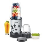 Prestige Iris Nutri-Mix 350W Mixer Grinder With 2 Multipurpose Jars|Compact Design|Dual Safety Inter-Lock System|Extra Lids For Storage|Back & Grey