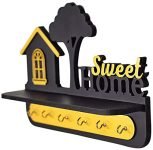 PITPAT Wooden Key Holder: A Unique and Stylish Organizer for Your Home – Keep Your Keys Safe and Easily Accessible with This Functional and Decorative Wall Mounted Key Rack!
