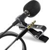Asleesha Dynamic Mic Lapel Collar Mic Voice Recording Filter Microphone for Singing YouTube Smartphone (1.5m)