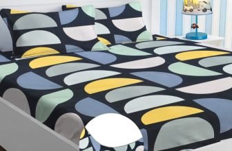 Vas Collections 180 Tc Cotton Double Floral Fitted (Elastic) Bedsheet(Pack Of 1, Black)