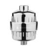 Riversoft Sf-15 Pro Shower And Tap Filter For Hard Water With 15 Stage | Water Softener For Bathroom | Hard Water Filter (Chrome, Pack Of 1)