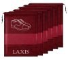 LAXIS – Shoe Bag for Travel & Storage Organizer for Women & Men | Travel Accessories Shoe Bags Pouches | Travel Shoe Cover for Travelling Travel Essentials (Maroon, Pack of 6)