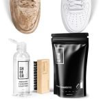 Shoegr Essential Sneaker & Shoe Cleaning Kit | Suitable For Nubuck, Canvas, Knit, Trainers, Multi-Material & Sports Shoes | All Purpose Shoe Brush & Shoes Cleaning Solution | White Shoe Cleaning Kit