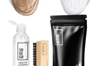 Shoegr Essential Sneaker & Shoe Cleaning Kit | Suitable For Nubuck, Canvas, Knit, Trainers, Multi-Material & Sports Shoes | All Purpose Shoe Brush & Shoes Cleaning Solution | White Shoe Cleaning Kit