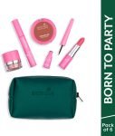 Biotique Natural Makeup Born To Party Makeup Gift Kit In Pouch (Set Of 6) 25 G(Black)
