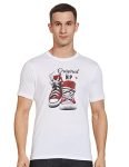 Newport Regular Men Black Graphic Print Cotton T-Shirt (Npmcrnk20167D05_White M)