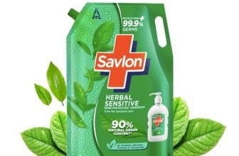 Savlon Herbal Sensitive Germ Protection Liquid Handwash, 1500Ml Hand Wash Refill, 90% Natural Origin, For Sensitive Hands