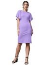 PURVAJA Women’s Bodycon Knee Length Dress (Nova-026-Violet_Lavender_XX-Large)