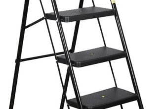 Asian Paints Trucare 5 Steps|Black Color|5 Year Warranty|Home Ladder|Anti-Skid, Foldable Steel Ladder(With Platform, Hand Rail)