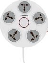 Crompton Power Alpha C 5  Socket Extension Boards(White, Grey, 2 m)